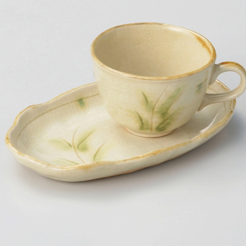 金正陶器 彫芦コーヒー皿(舟型皿小) 1個 ※ソーサー単品のみ(ご注文単位1個)【直送品】
