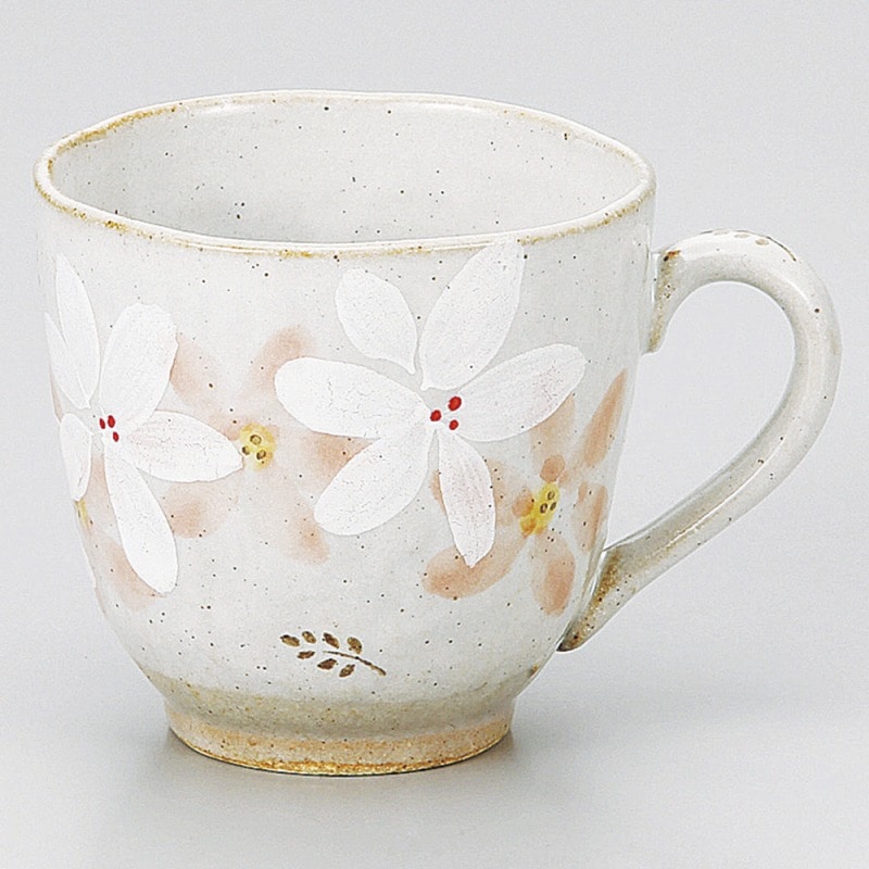 金正陶器 白呉須コスモスマグ(ピンク) 1個(ご注文単位1個)【直送品】