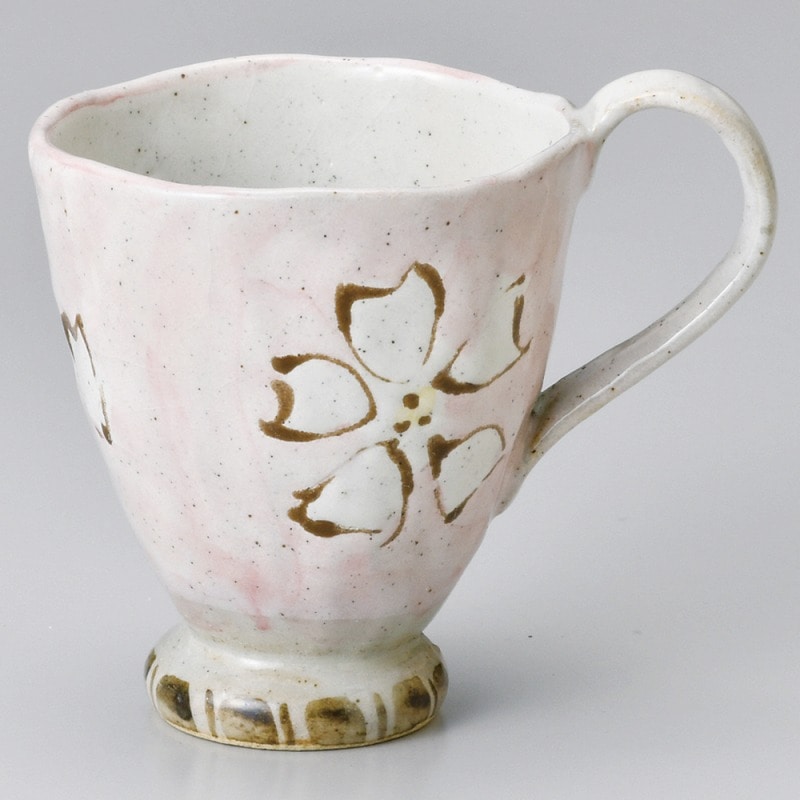金正陶器 一珍花マグ(赤) 1個(ご注文単位1個)【直送品】