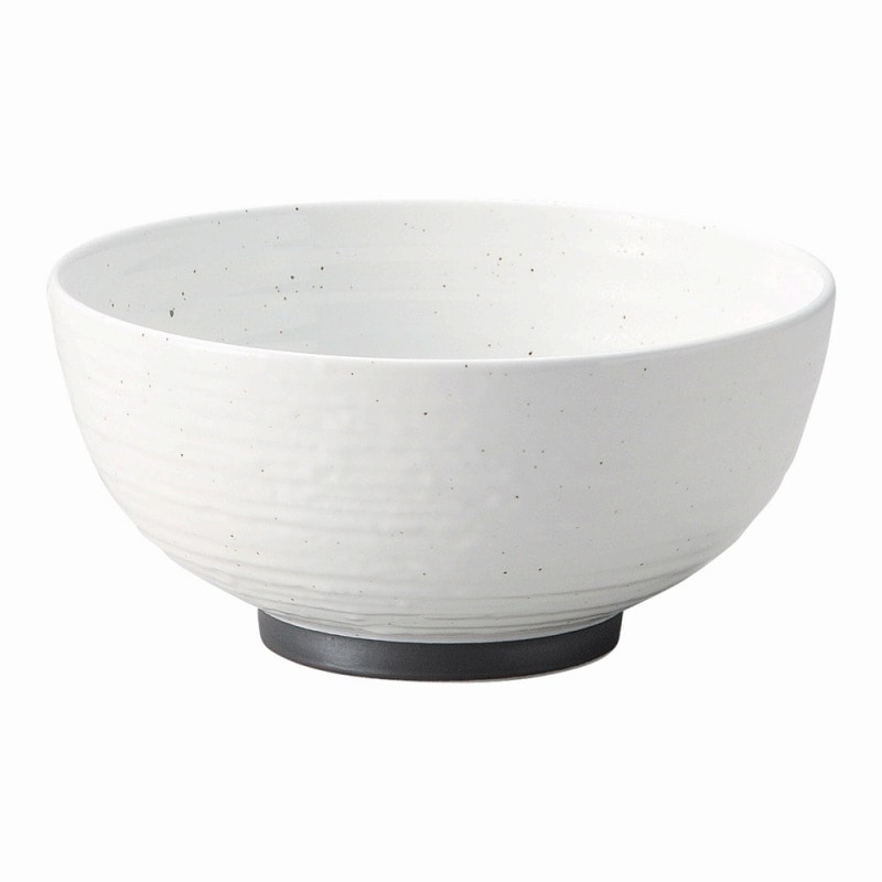 金正陶器 白玉粉引ハマ錆巻砂目5.8丸丼 1個(ご注文単位1個)【直送品】