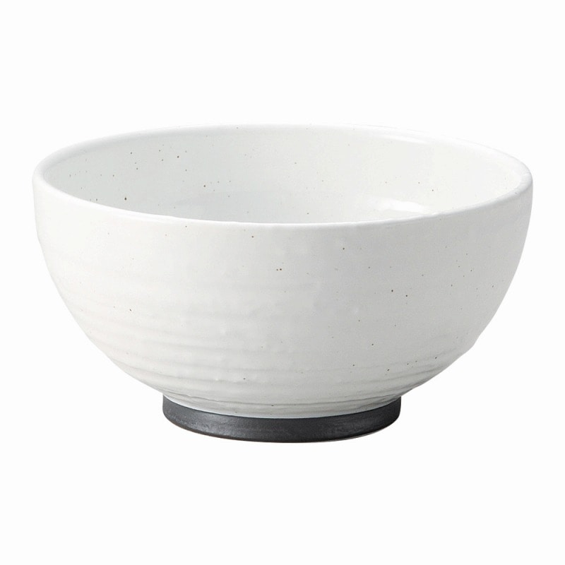 金正陶器 白玉粉引ハマ錆巻砂目5.0丸丼 1個(ご注文単位1個)【直送品】