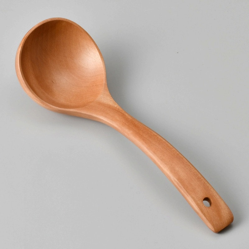 金正陶器 (木)お玉 柄短(小)白 1個(ご注文単位1個)【直送品】