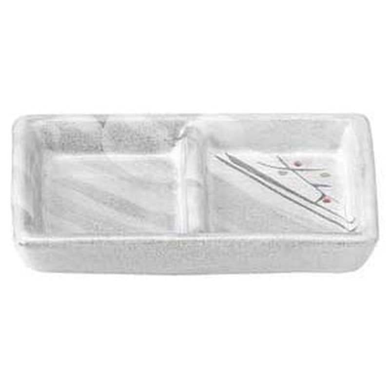 金正陶器 あけぼの(土物)二ツ切やくみ皿 1個(ご注文単位1個)【直送品】