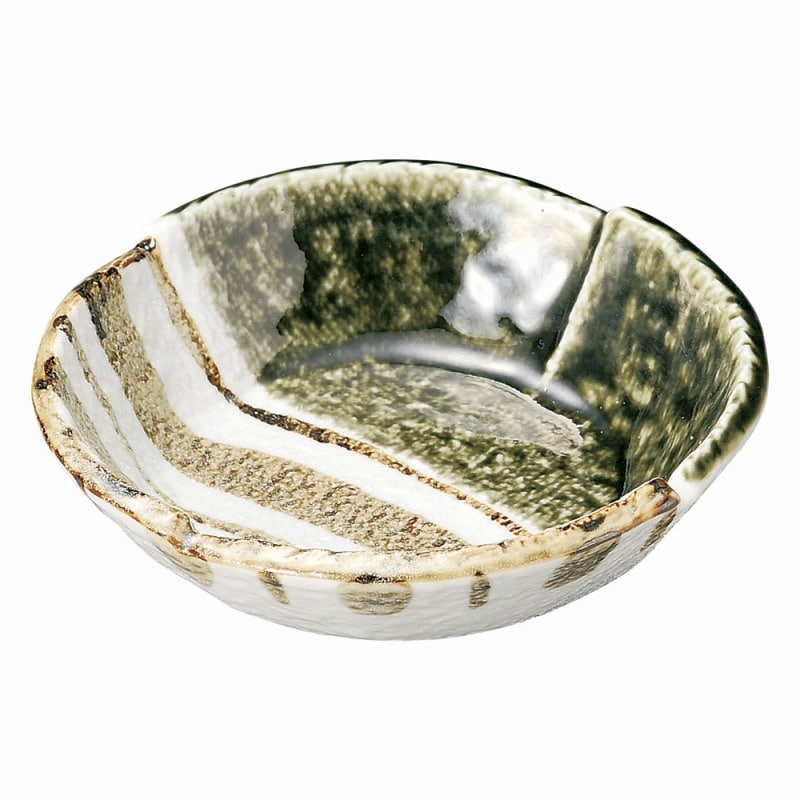 金正陶器 織部ストライプ5.0刺身鉢 1個(ご注文単位1個)【直送品】