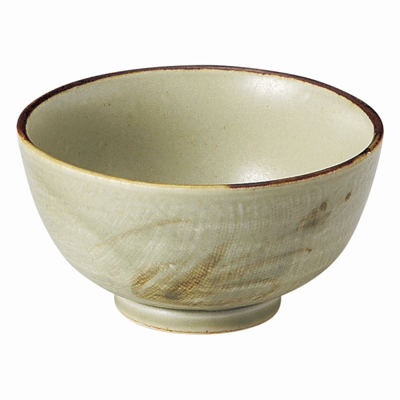 金正陶器 織部流し芦絵茶碗(大) 1個(ご注文単位1個)【直送品】