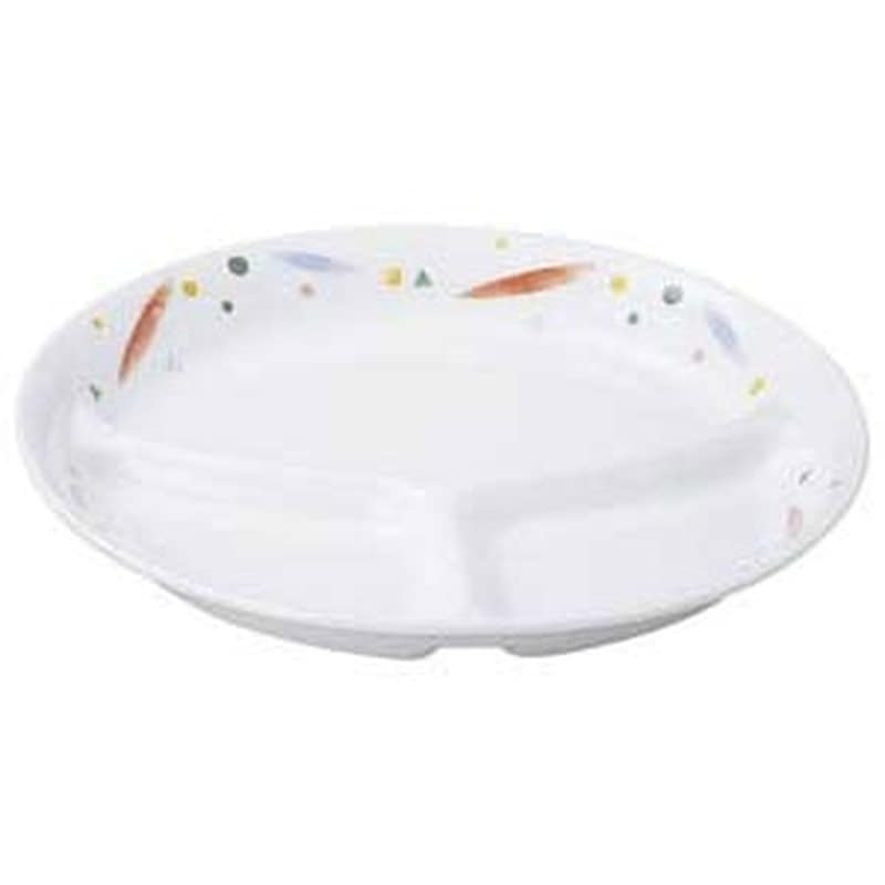 金正陶器 はなやぎ丸仕切皿(小) 1個(ご注文単位1個)【直送品】