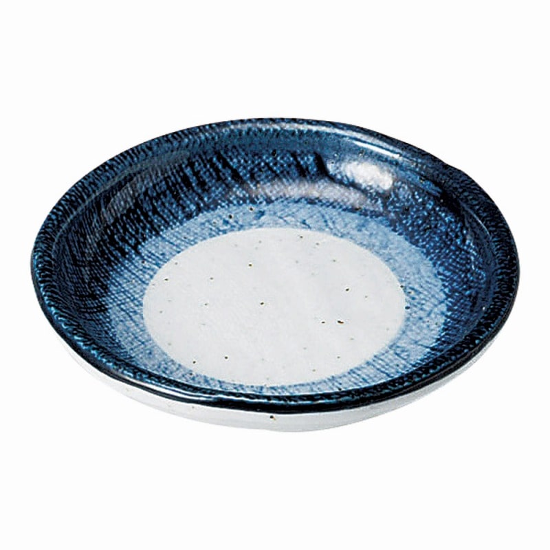 金正陶器 藍彩玉渕3.5丸皿 1個(ご注文単位1個)【直送品】