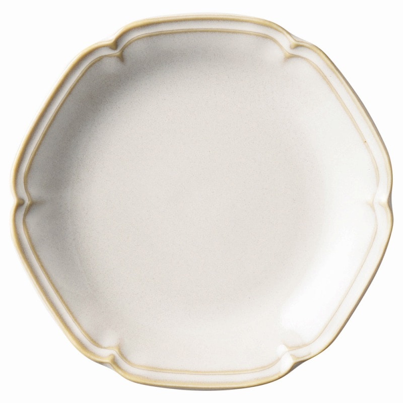 金正陶器 アンジュ ラフィネ14㎝皿(白) 1個(ご注文単位1個)【直送品】