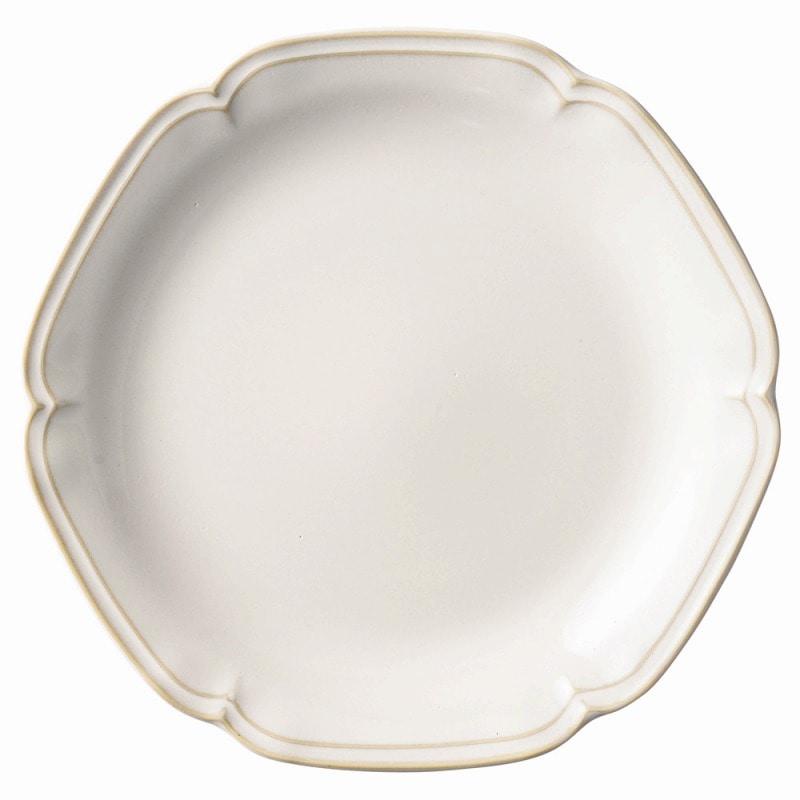 金正陶器 アンジュ ラフィネ24㎝皿(白) 1個(ご注文単位1個)【直送品】