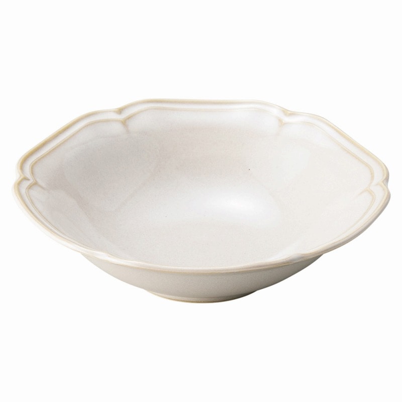 金正陶器 アンジュ ラフィネ17㎝深皿(白) 1個(ご注文単位1個)【直送品】