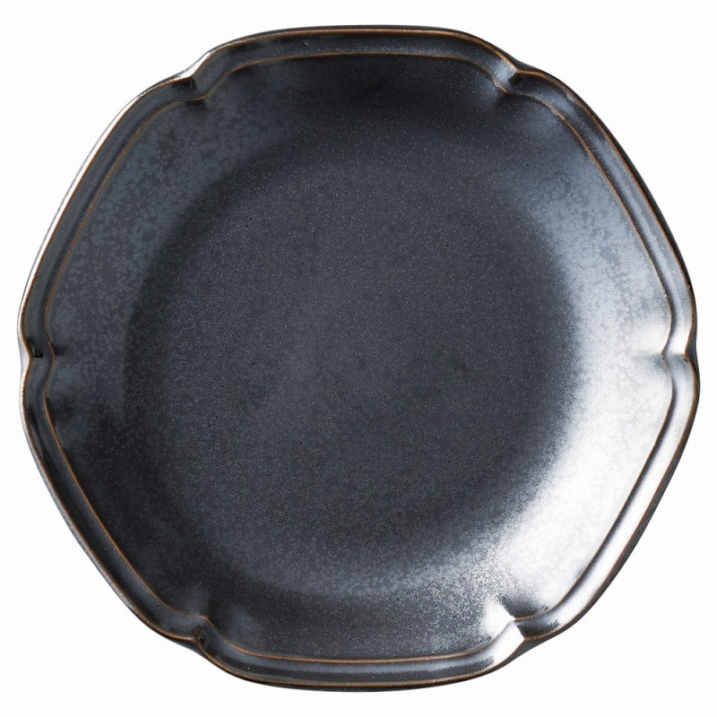 金正陶器 アンジュ ラフィネ14㎝皿(黒) 1個(ご注文単位1個)【直送品】