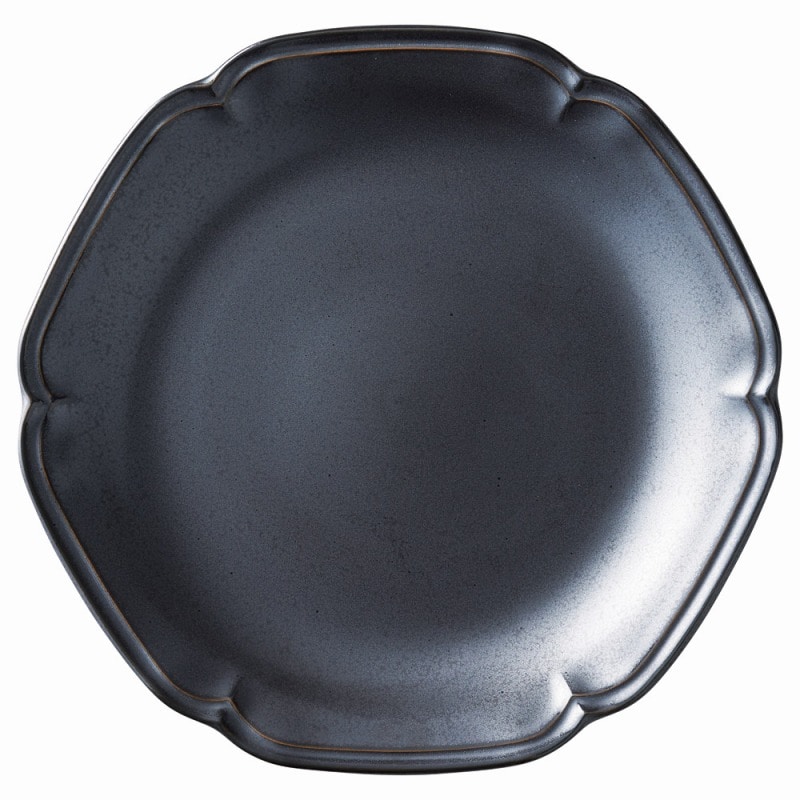 金正陶器 アンジュ ラフィネ24㎝皿(黒) 1個(ご注文単位1個)【直送品】