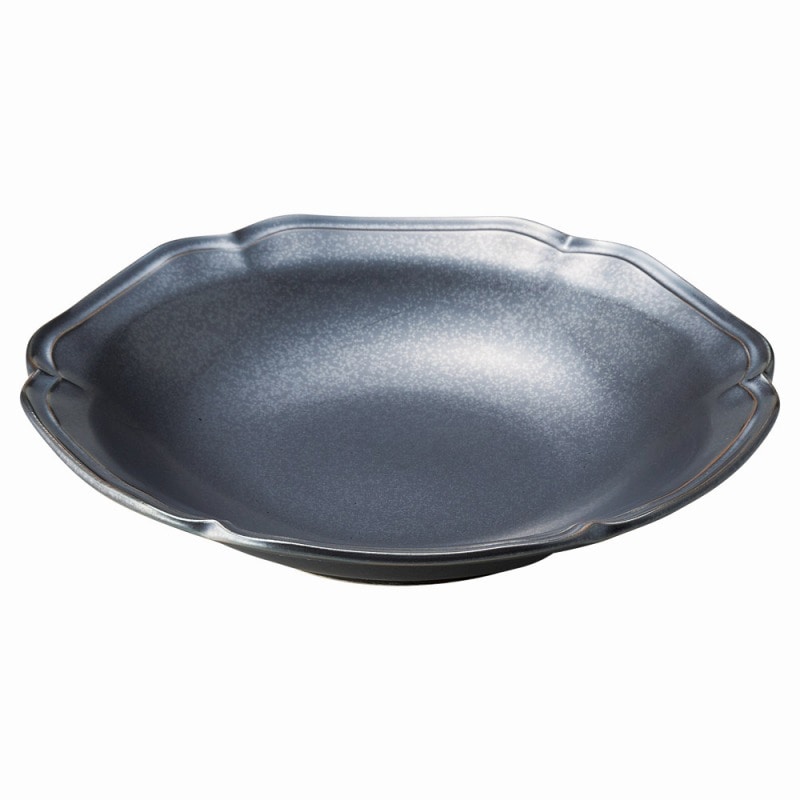 金正陶器 アンジュ ラフィネ21㎝深皿(黒) 1個(ご注文単位1個)【直送品】