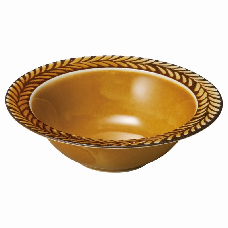 金正陶器 ローレルリースキャラメル 6 オートミル 1個(ご注文単位1個)【直送品】