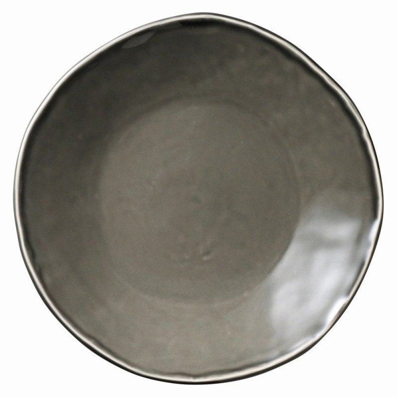 金正陶器 カフェズグレーいっぷく丸皿M 1個(ご注文単位1個)【直送品】