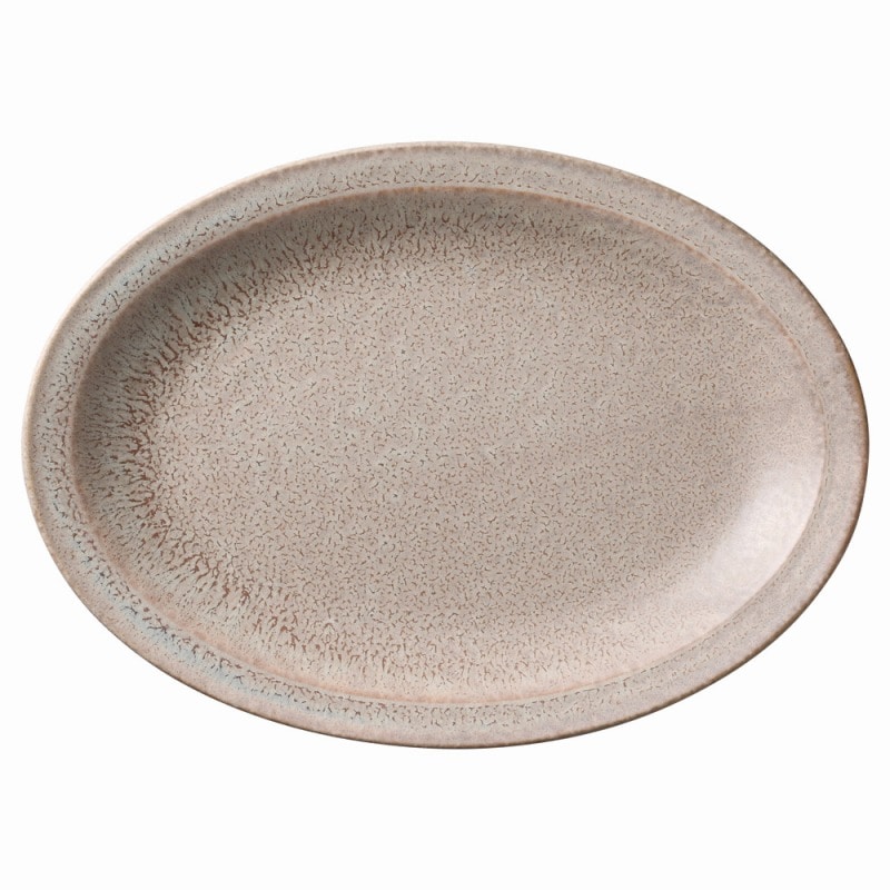 金正陶器 グレージュブラウン9吋オーバルプラター 1個(ご注文単位1個)【直送品】