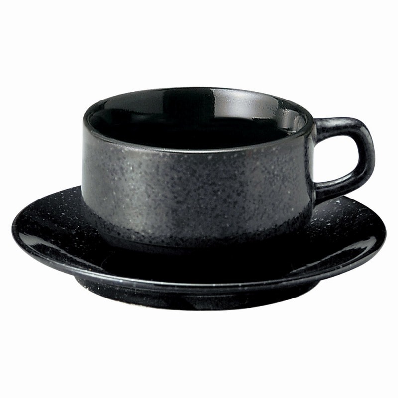 金正陶器 黒御影スタックカプチーノ碗 1個 ※カップ単品のみ(ご注文単位1個)【直送品】