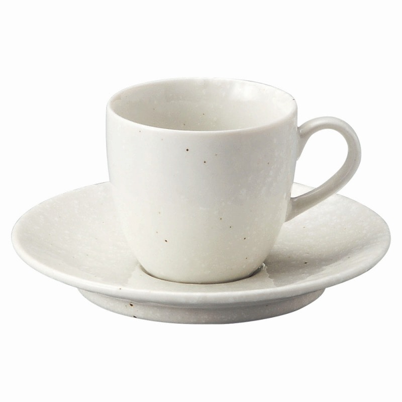 金正陶器 白粉引(黒斑点)共通受皿 1個 ※ソーサー単品のみ(ご注文単位1個)【直送品】