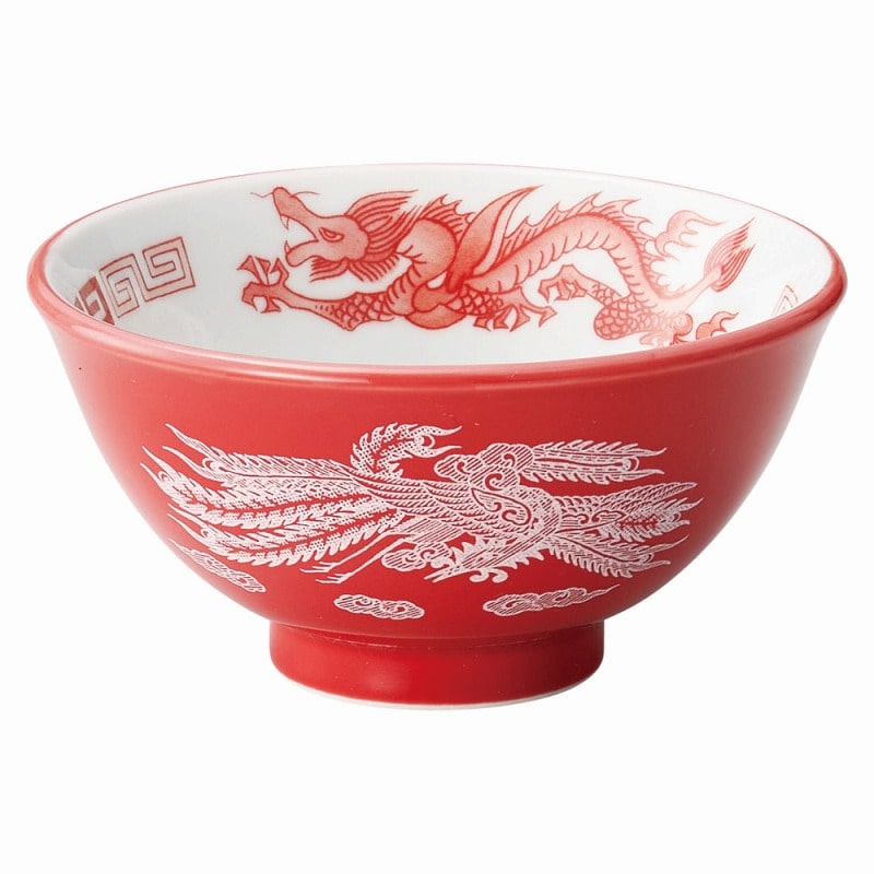 金正陶器 アカ白竜スープ碗 1個(ご注文単位1個)【直送品】