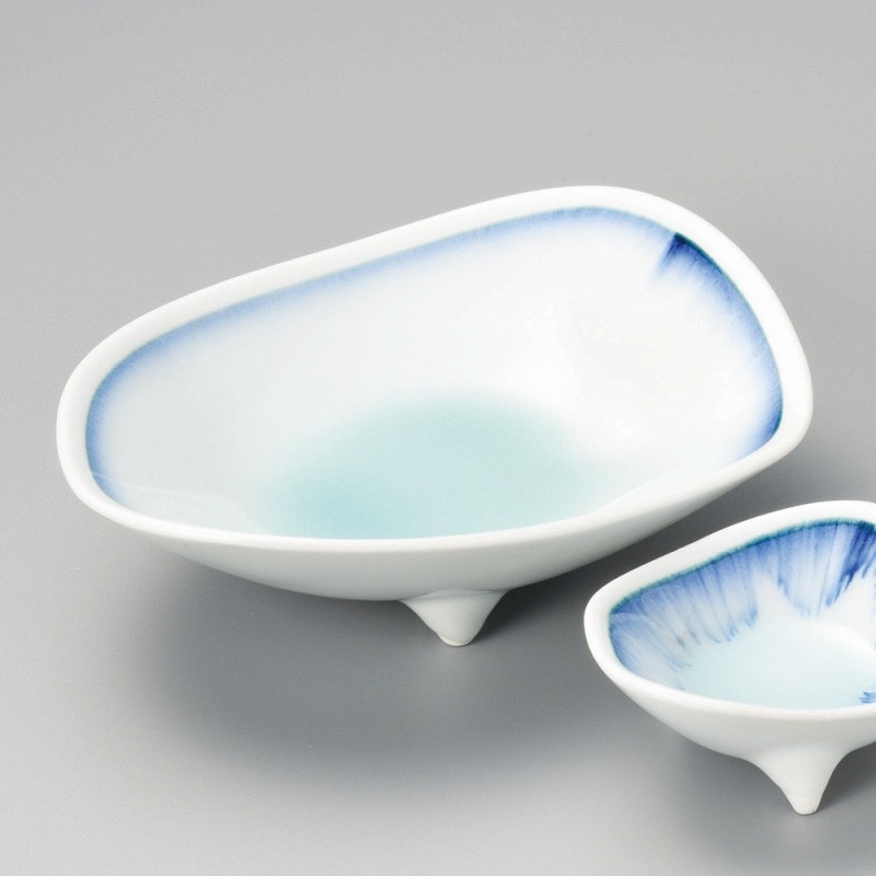 金正陶器 青白磁藍流し刺身鉢 1個(ご注文単位1個)【直送品】