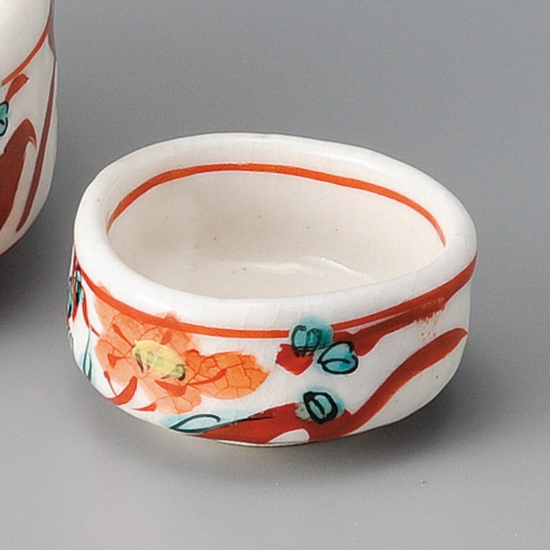 金正陶器 志野赤絵千代口 1個(ご注文単位1個)【直送品】