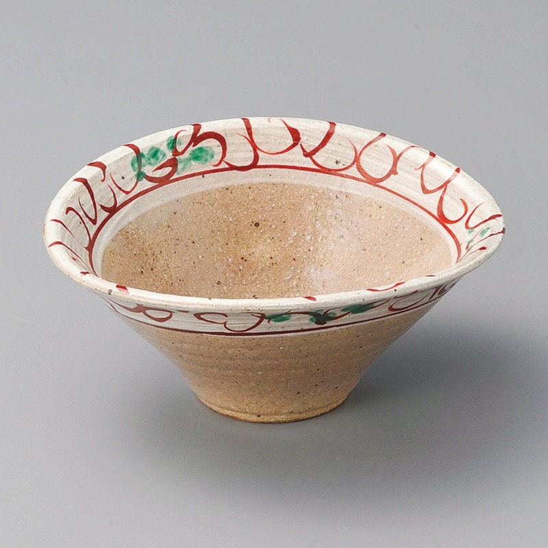 金正陶器 赤絵渕唐草両口鉢 1個(ご注文単位1個)【直送品】