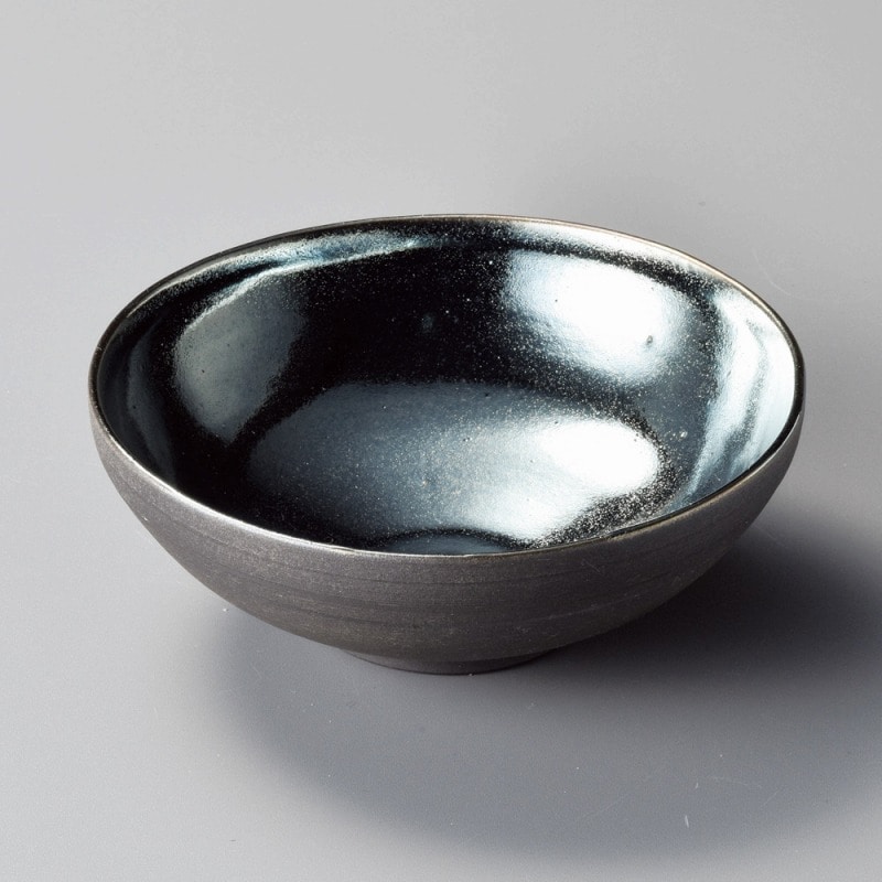 金正陶器 光彩黒焼〆5.0丸鉢 1個(ご注文単位1個)【直送品】