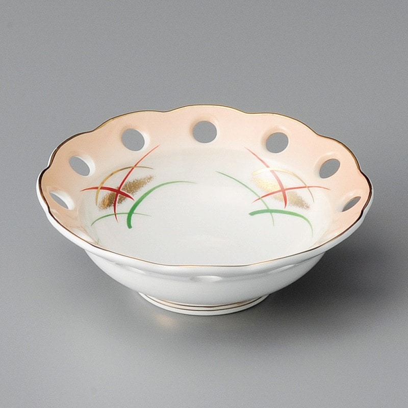 金正陶器 加茂川花型透し小鉢 1個(ご注文単位1個)【直送品】