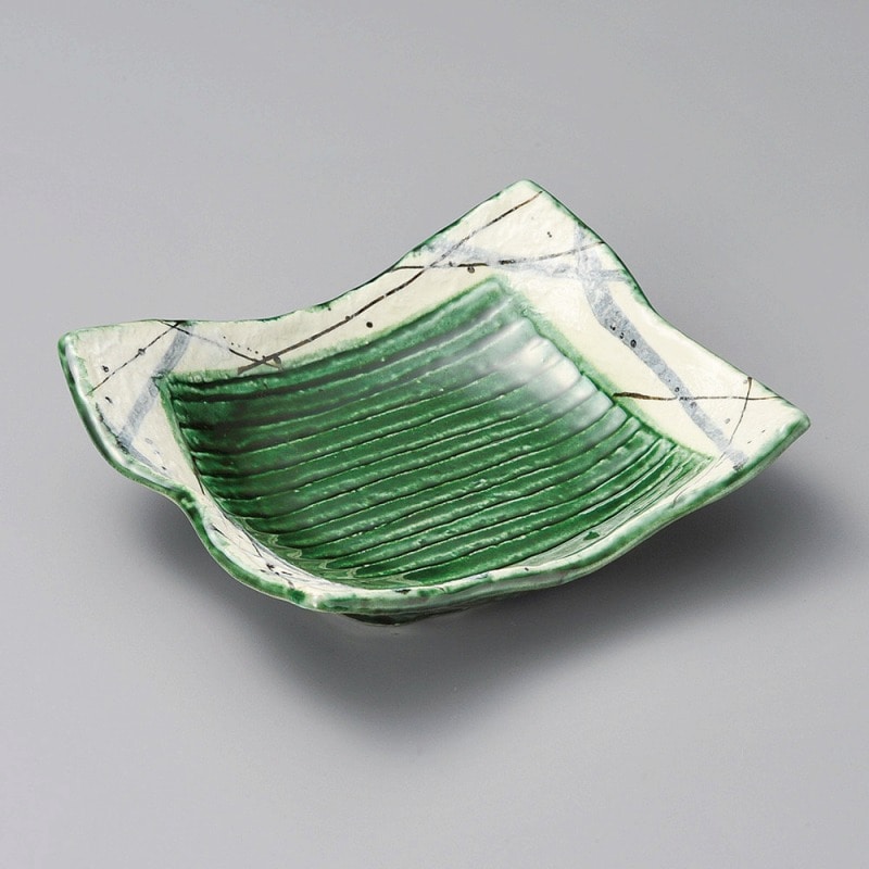 金正陶器 織部筋彫り長角向付 1個(ご注文単位1個)【直送品】