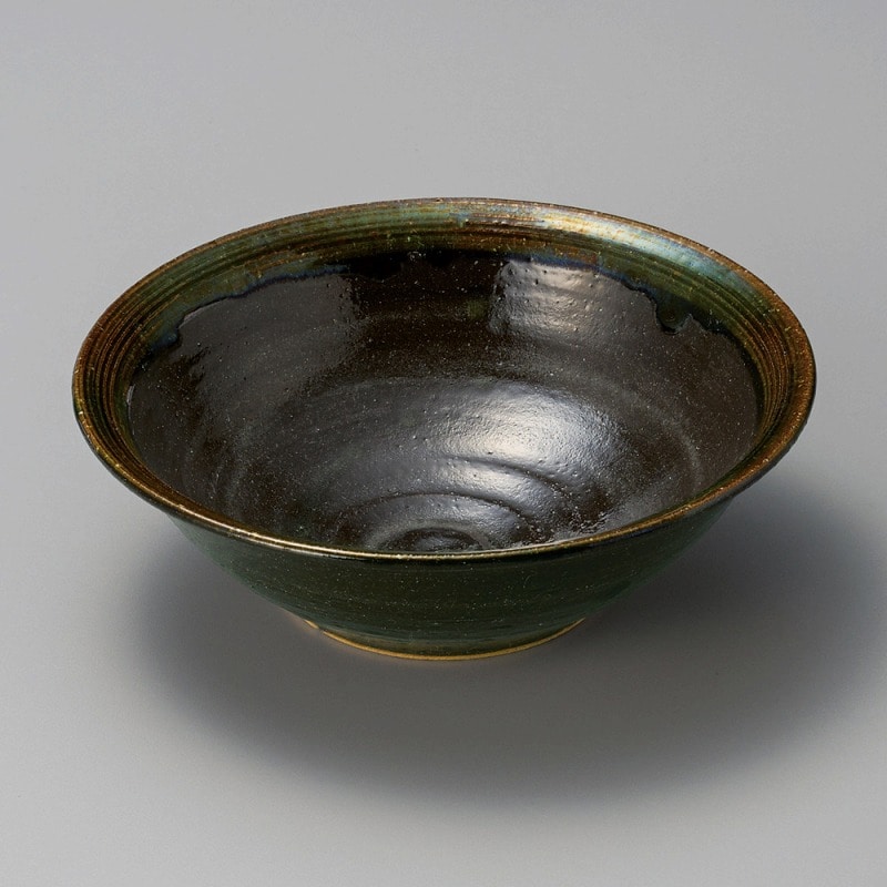 金正陶器 内黒織部丸中鉢 1個(ご注文単位1個)【直送品】