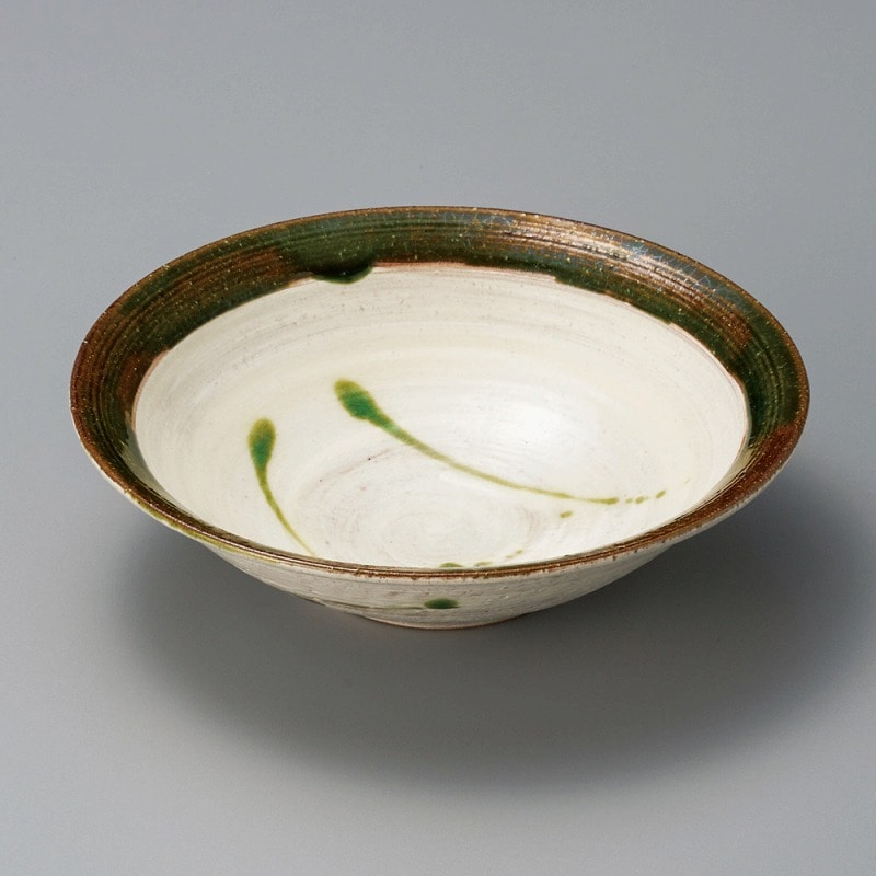 金正陶器 内白織部丸中鉢 1個(ご注文単位1個)【直送品】