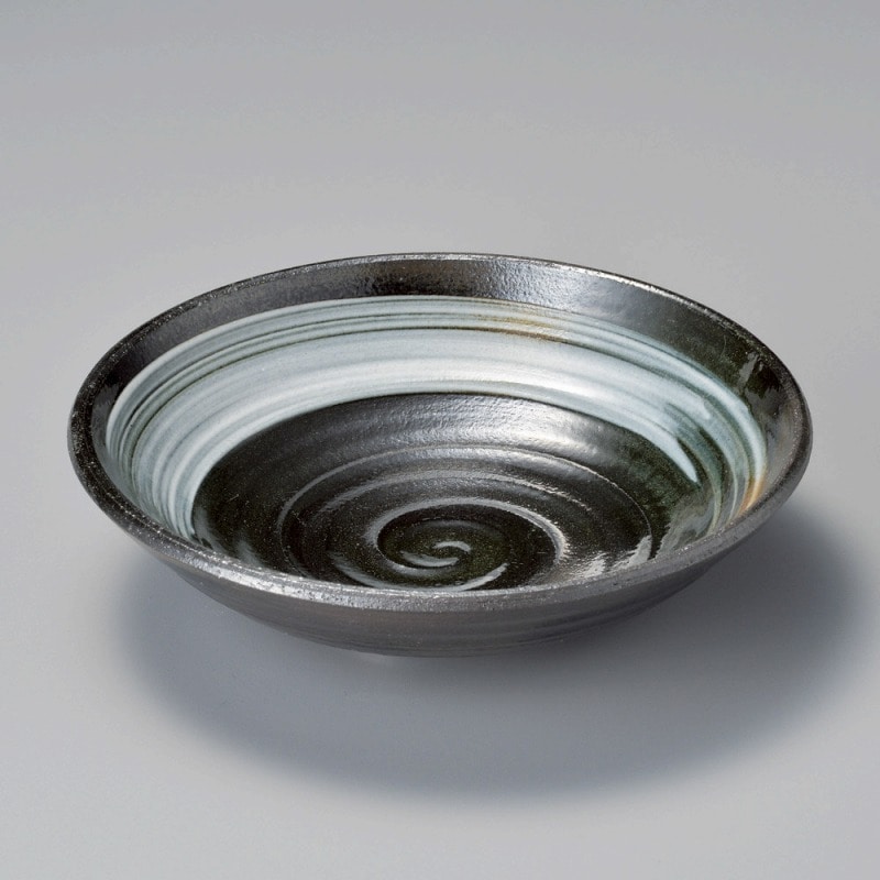 金正陶器 黒陶吹刷毛目6.0鉢 1個(ご注文単位1個)【直送品】