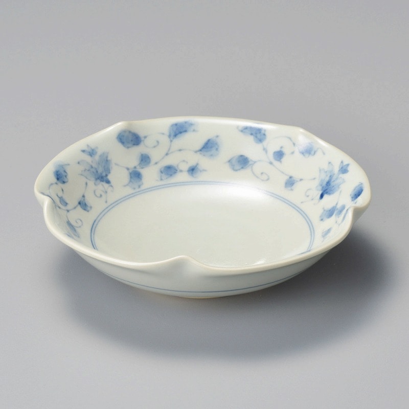 金正陶器 古染唐草花形5.0鉢 1個(ご注文単位1個)【直送品】