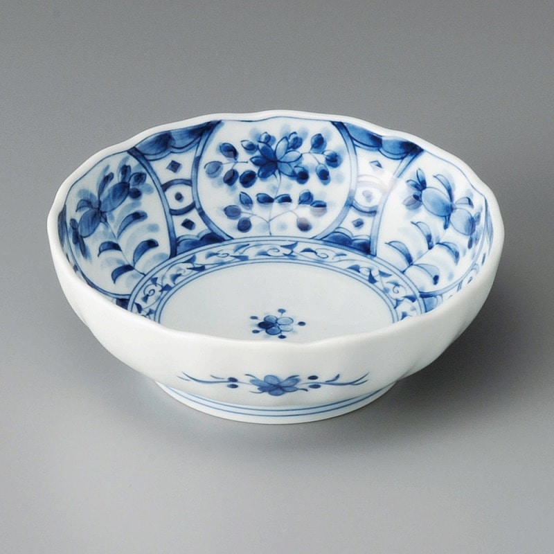 金正陶器 間取藍花多用鉢 1個(ご注文単位1個)【直送品】