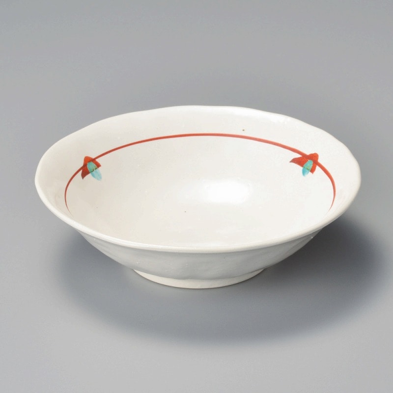 金正陶器 赤絵ラインクラフト5.0浅鉢 1個(ご注文単位1個)【直送品】