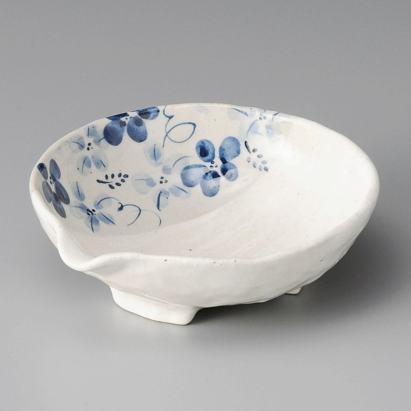金正陶器 雪化粧藍花5.0片口鉢 1個(ご注文単位1個)【直送品】