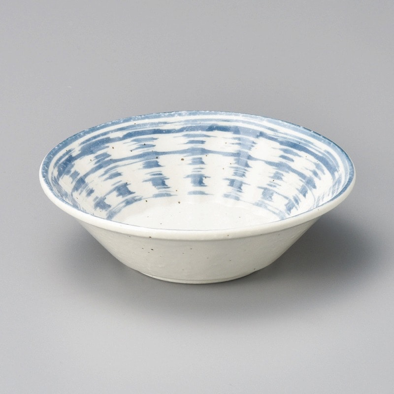 金正陶器 しのぎ型青刷毛目4.5鉢 1個(ご注文単位1個)【直送品】