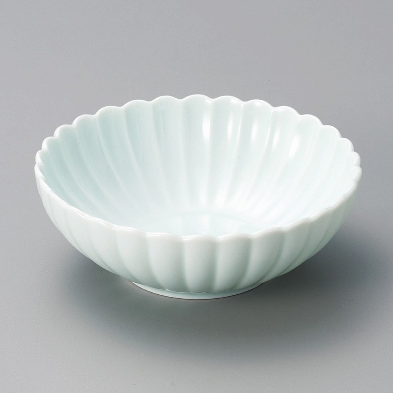 金正陶器 菊型青磁13cm鉢 1個(ご注文単位1個)【直送品】