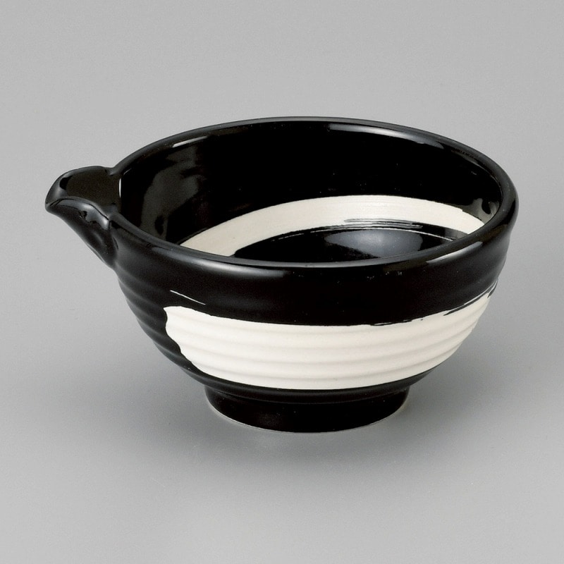 金正陶器 刷毛目3.6片口小鉢(黒) 1個(ご注文単位1個)【直送品】