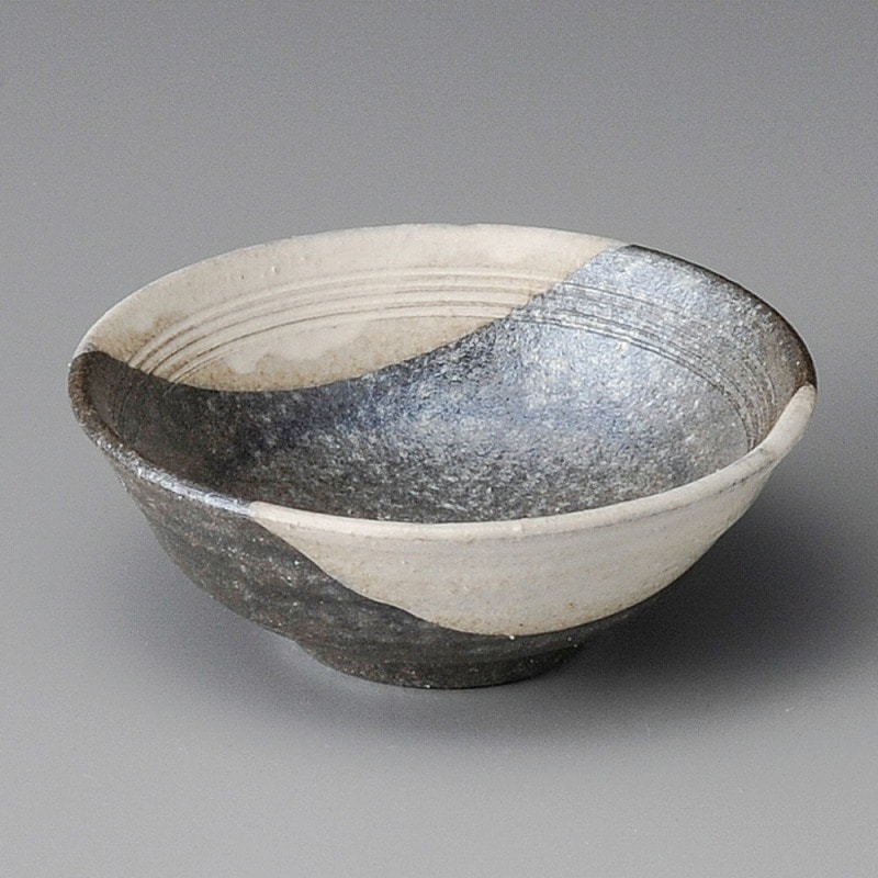 金正陶器 黒窯変掛け分け4.5鉢 1個(ご注文単位1個)【直送品】