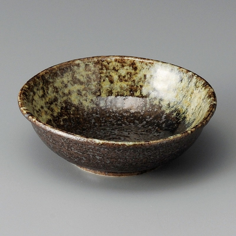金正陶器 黒油滴砂目4.5丸鉢 1個(ご注文単位1個)【直送品】
