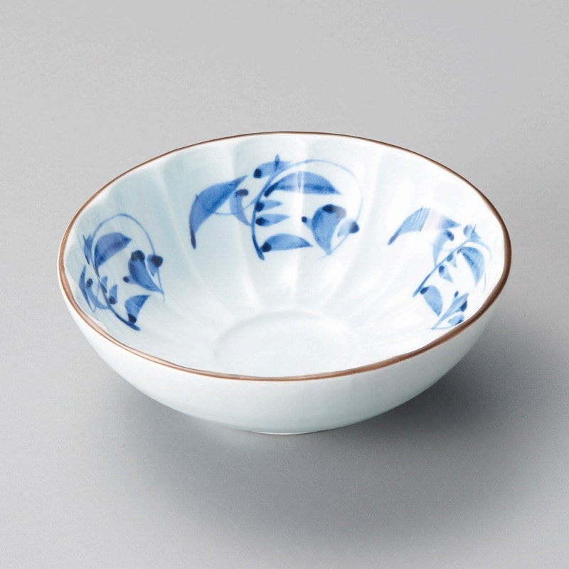 金正陶器 イングレ染付唐草菊割小鉢 1個(ご注文単位1個)【直送品】