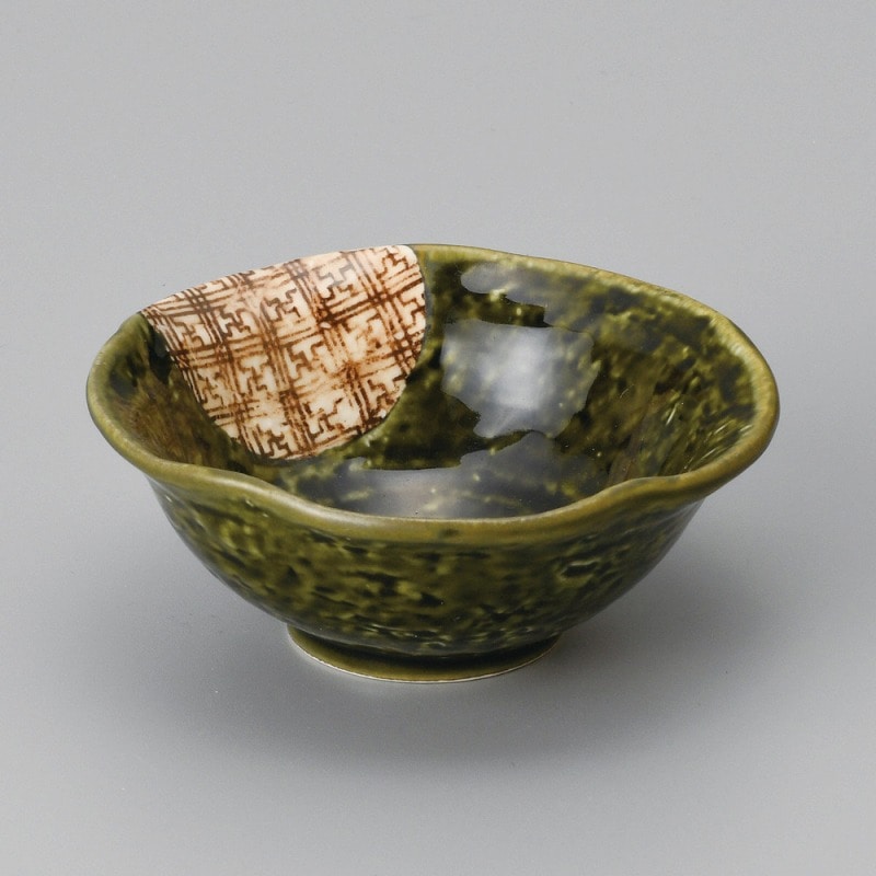 金正陶器 格子織部花形小鉢 1個(ご注文単位1個)【直送品】