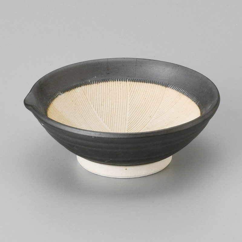 金正陶器 黒マット3.6スリ平小鉢 1個(ご注文単位1個)【直送品】