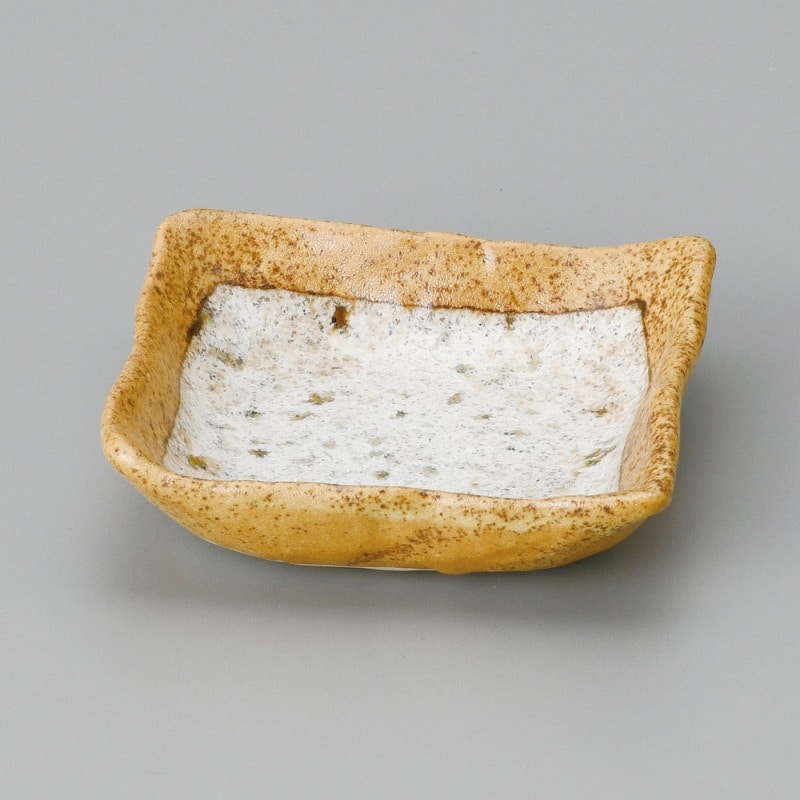 金正陶器 うのふ茶唐津角小鉢 1個(ご注文単位1個)【直送品】