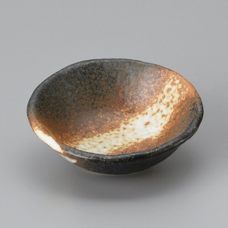 金正陶器 いぶし備前 花形小付 1個(ご注文単位1個)【直送品】