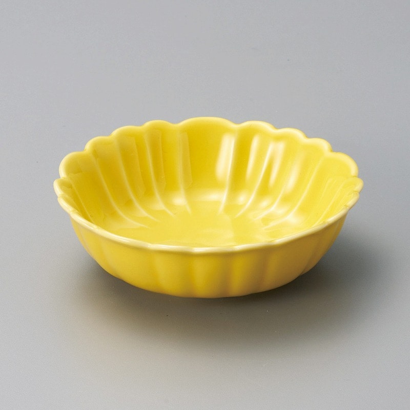 金正陶器 黄釉花渕小鉢 1個(ご注文単位1個)【直送品】