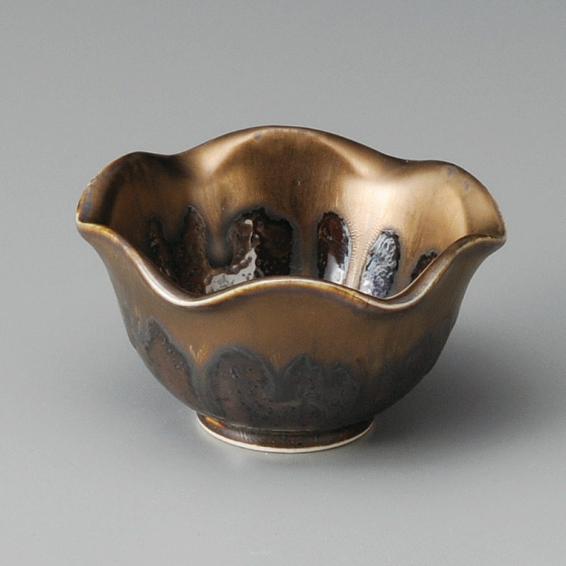 金正陶器 孔雀金流し花型小鉢 1個(ご注文単位1個)【直送品】