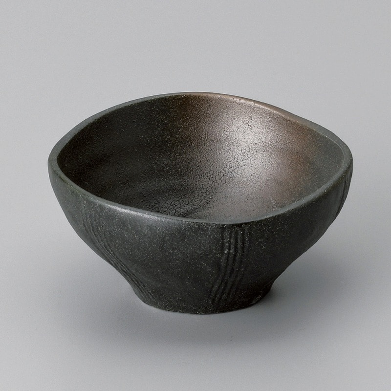 金正陶器 黒備前三角小鉢 1個(ご注文単位1個)【直送品】