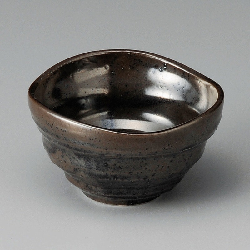 金正陶器 黒釉三ツ山小鉢 1個(ご注文単位1個)【直送品】